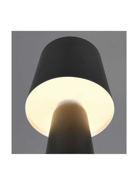 Trio Lighting Метална Настолна лампа за Цокъл E27 с Черен Абажур и Основа