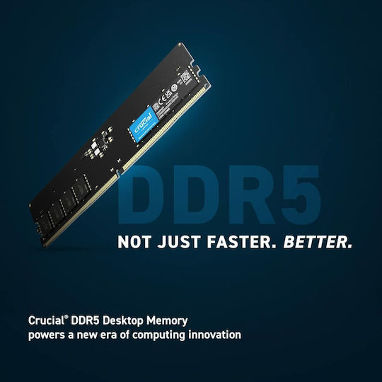Crucial 8GB DDR5 RAM cu Viteză 5600 pentru Desktop (CT8G56C46U5