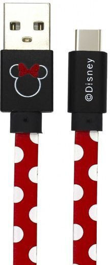 Disney Minnie Dots USB 2.0 Cable USB-C male - USB-A Red 1m (DUSMIN025)