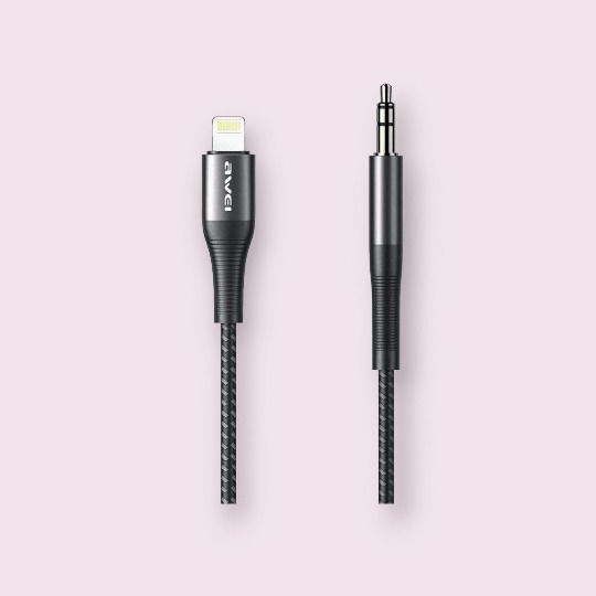Awei CL-116L Braided 3.5mm to Lightning Cable Black 1m (CL-116L)