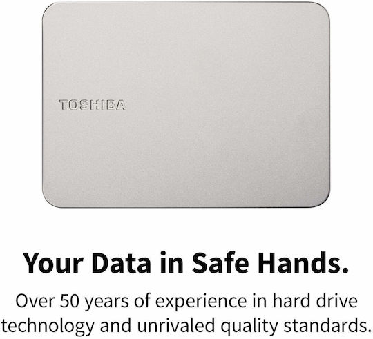 Toshiba Canvio Flex USB 3.2 Externe HDD 1TB 2.5" Silber