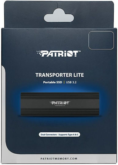 Patriot Transporter Lite USB-C External SSD 512GB Black