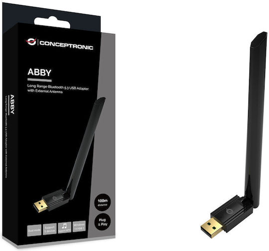 Conceptronic USB Bluetooth 5.3 Adapter με Εμβέλεια 100m (ABBY17B)