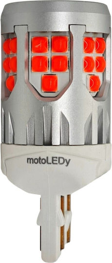Bulb W21/5w Led 7443 10-50v No Fault 2800lm Red