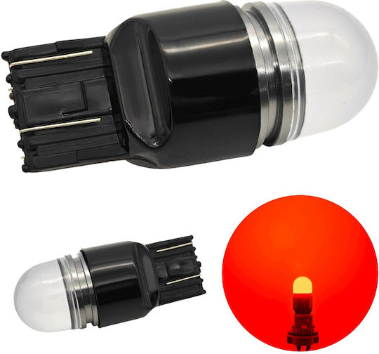 W21/5w Led Bulb 7443 12v 900lm Canbus Red
