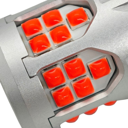 Bulb W21/5w Led 7443 10-50v No Fault 2800lm Red