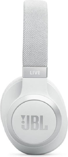 JBL Live 770NC Kabellos / Kabelgebunden Über Ohr Kopfhörer mit 65 Stunden Betriebszeit und Quick Charge Weiß