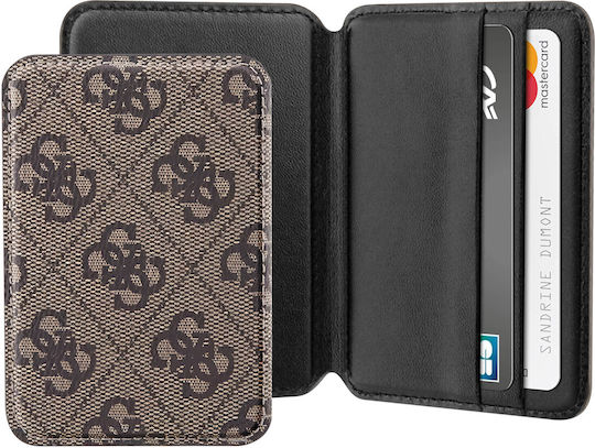 Guess Elegant Magsafe Card Holder Secure Magnetic Fastening Brown