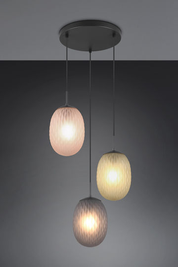 Trio Lighting Κρεμαστό Φωτιστικό Μαύρο 43x150εκ.