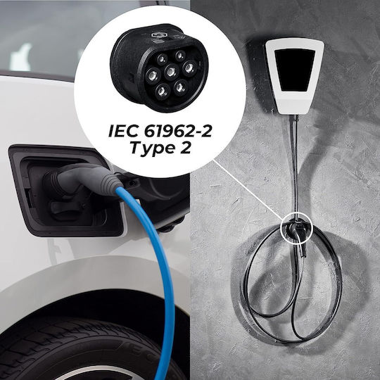 Suport Pentru Cablu De Încărcare Pentru Mașini Electrice Tip 2 Stand Pentru Mufă Iec 62196-2 Șurub Antifurt Rezistent La Intemperii Și Uv