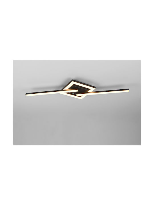 Trio Lighting Πλαφονιέρα Οροφής 54εκ. Μαύρη με Ενσωματωμένο LED