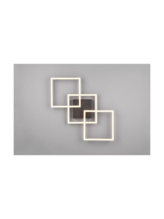 Trio Lighting Ceiling Mount Light 74cm Black with Integrated LED