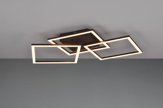 Trio Lighting Πλαφονιέρα Οροφής 74εκ. Μαύρη με Ενσωματωμένο LED
