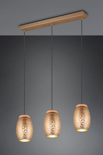 Trio Lighting Pendant Light Brown 71x15x150cm Trio Lighting Pendant Light Brown 71x15x150cm
