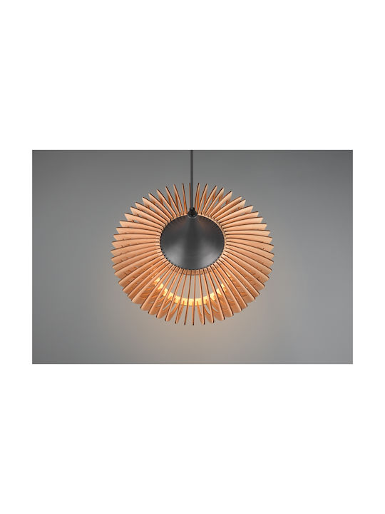 Trio Lighting Colino Ρυθμιζόμενο Κρεμαστό Φωτιστικό Μπρούτζινο με Ντουί E27 40x150εκ.