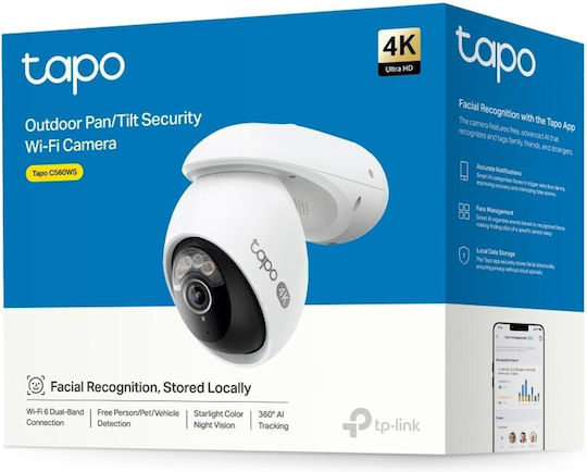 TP-LINK TAPO C560WS v1 IP Surveillance Camera Wi-Fi 4K Waterproof with Speaker and Lens 4mm