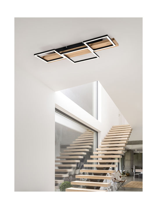 Trio Lighting Harper Deckenleuchte 65cm Braun mit Integrierter LED