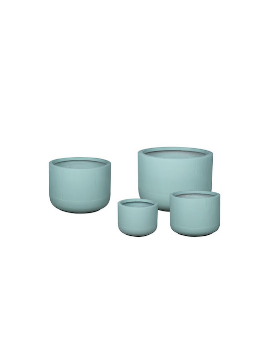 Supergreens Pot Ceramic Green Open 43x43cm.