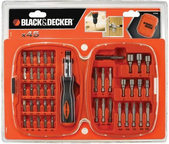 Black & Decker Κατσαβίδι Καστάνιας με 45 Εναλλασσόμενες Μύτες