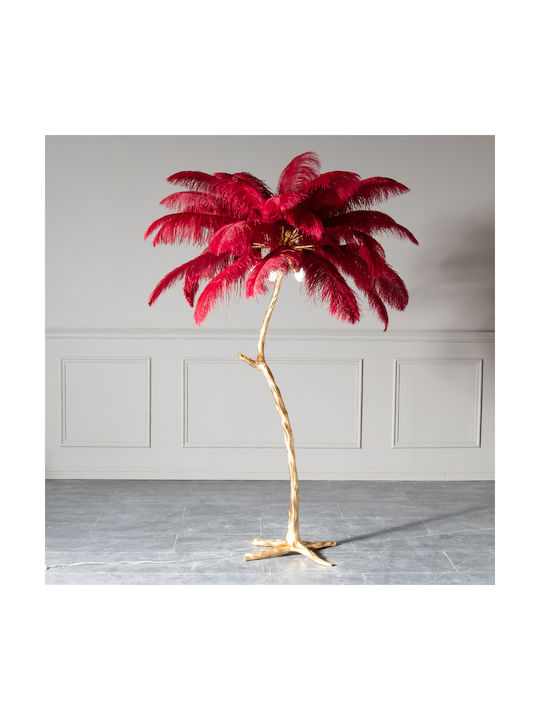 Supergreens Ostrich Lampa de podea Î170xL120cm. Auriu