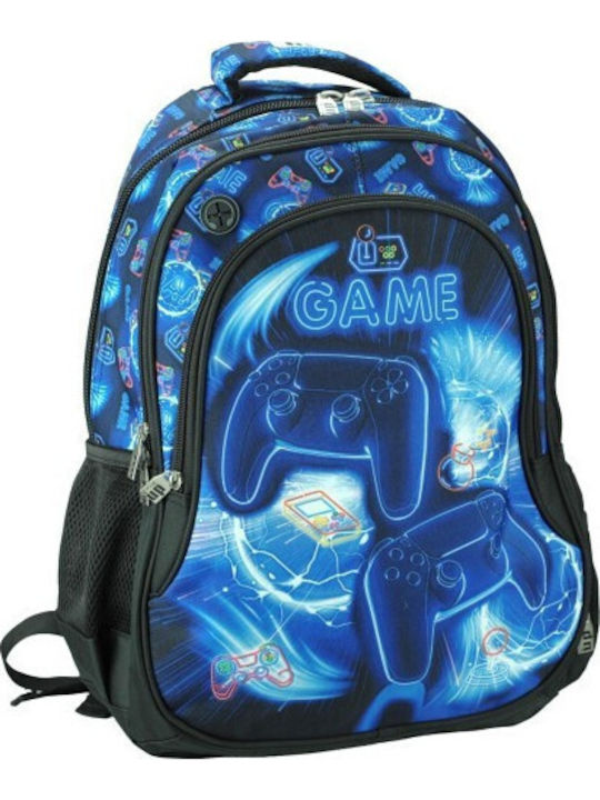 Back Me Up School Bag Backpack Elementary, Elementary Blue with Water Bottle Holder 30Liters