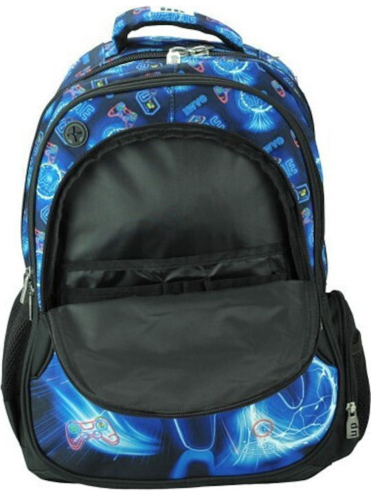 Back Me Up School Bag Backpack Elementary, Elementary Blue with Water Bottle Holder 30Liters