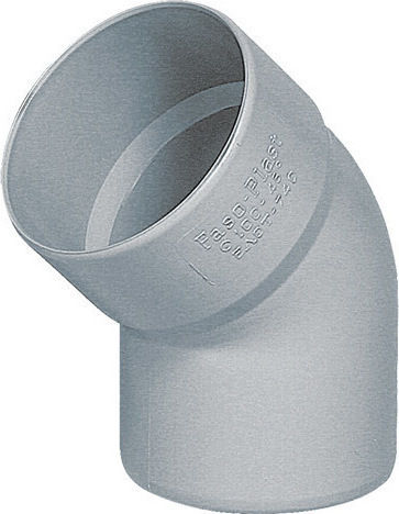 Γωνια Αποχέτευσης Φ100/45° Γκρι Pvc