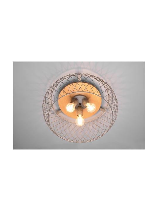 Trio Lighting Tamil Ceiling Mount Light 50cm Gray with Socket E27