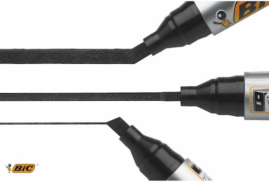 BIC Marking Ανεξίτηλοι Μαρκαδόροι Black Σετ 12τμχ