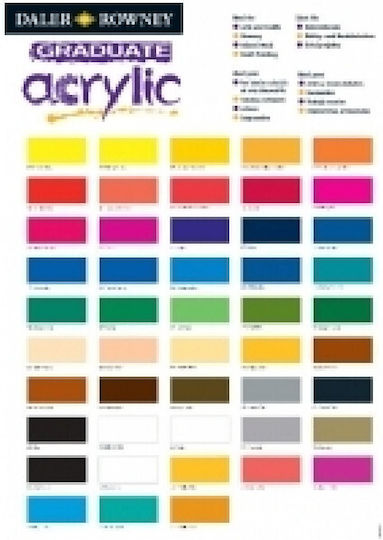 Daler Rowney Graduate Ακρυλικό Χρώμα Ζωγραφικής Metallic Pink 120ml