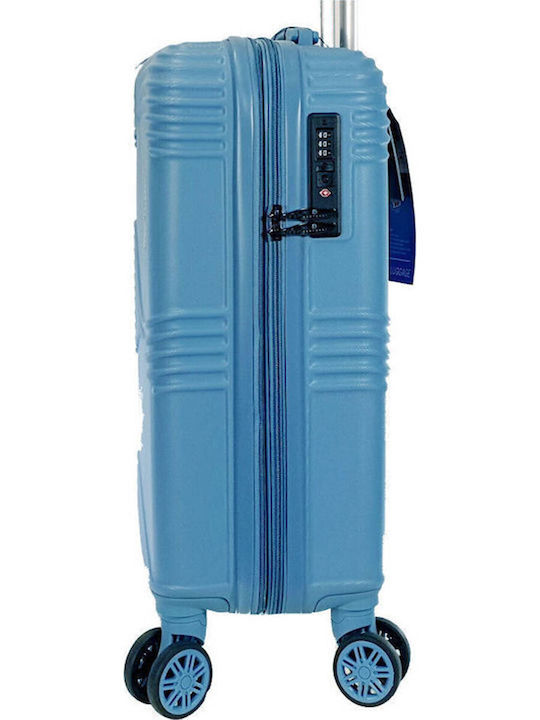 Bartuggi Medium Hard Blue Travel Suitcase with 4 Wheels Height 67cm