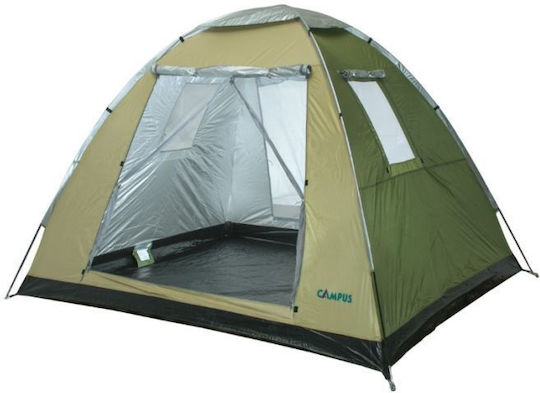 Campus Malibu Καλοκαιρινή Σκηνή Camping Igloo Πράσινη για 5 Άτομα 250x220x175εκ.