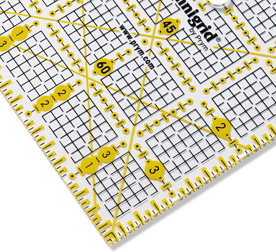Riglă Pătrată Croitorie Patchwork Design Grafic Dimensiune 4 X 4 Inch Prym 611472