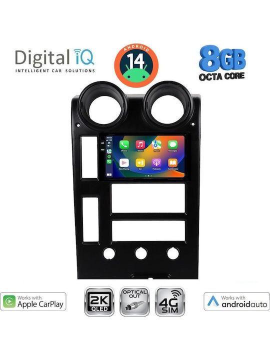 Digital IQ Car Audio System Hummer H2 2001-2007 (Bluetooth/USB/WiFi/GPS/Apple-Carplay/Android-Auto) with Touch Screen 9"