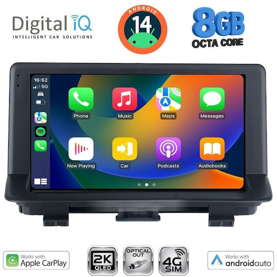 Digital IQ Car Audio System for Audi Q3 2013-2018 (Bluetooth/USB/WiFi/GPS/Apple-Carplay/Android-Auto) with Touch Screen 9"