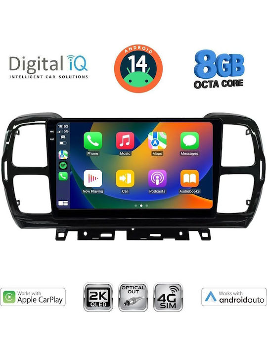 Digital IQ Car Audio System for Citroen C5 Aircross 2017-2021 (Bluetooth/USB/WiFi/GPS/Apple-Carplay/Android-Auto) with Touch Screen 9"