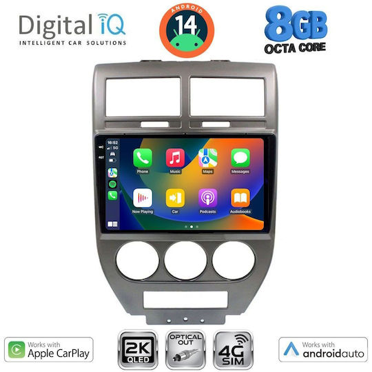 Digital IQ Ηχοσύστημα Αυτοκινήτου για Jeep Compass / Patriot 2007-2016 (Bluetooth/USB/WiFi/GPS/Apple-Carplay/Android-Auto) με Οθόνη Αφής 10"