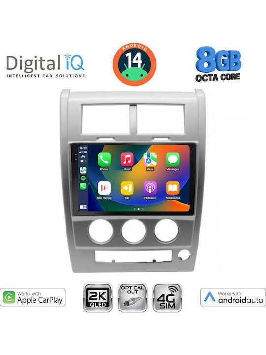 Digital IQ Car Audio System for Jeep Cherokee / Liberty 2007-2014 (Bluetooth/USB/WiFi/GPS/Apple-Carplay/Android-Auto) with Touch Screen 10"