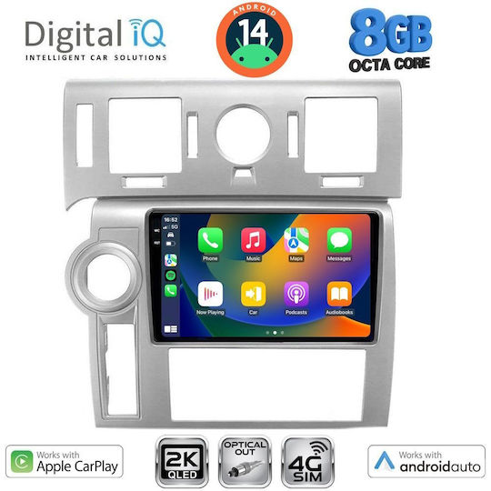 Digital IQ Car Audio System Hummer H2 2008-2009 (Bluetooth/USB/WiFi/GPS/Apple-Carplay/Android-Auto) with Touch Screen 9"