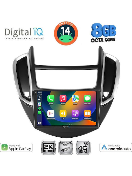 Digital IQ Car Audio System for Chevrolet Trax 2014-2022 (Bluetooth/USB/WiFi/GPS/Apple-Carplay/Android-Auto) with Touch Screen 9"