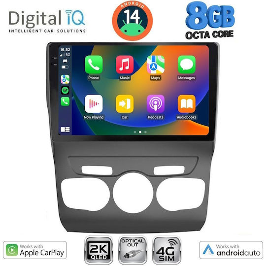 Digital IQ Автомобилна Аудио Система (Блутут/USB/WiFi/GPS/Apple-Carplay/Android-Auto) с Тъчскрийн 10"