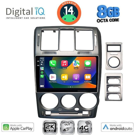 Digital IQ Ηχοσύστημα Αυτοκινήτου για Hyundai Getz 2002-2011 (Bluetooth/USB/WiFi/GPS/Apple-Carplay/Android-Auto) με Οθόνη Αφής 9"