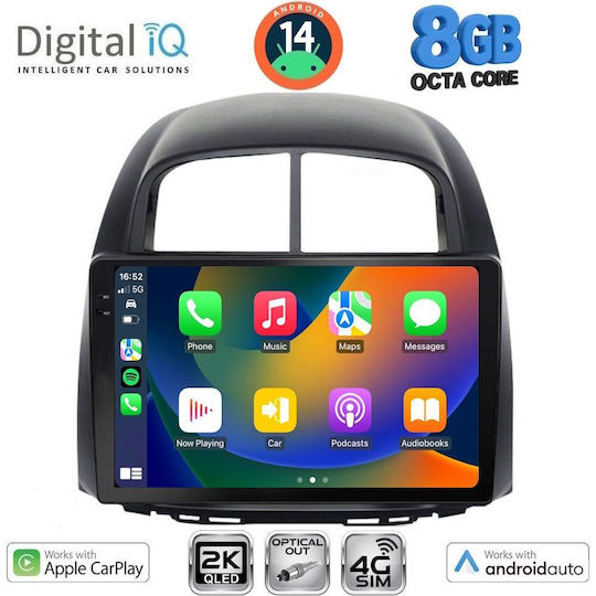 Digital IQ Ηχοσύστημα Αυτοκινήτου για Daihatsu Sirion 2006-2012 (Bluetooth/USB/WiFi/GPS/Apple-Carplay/Android-Auto) με Οθόνη Αφής 10"