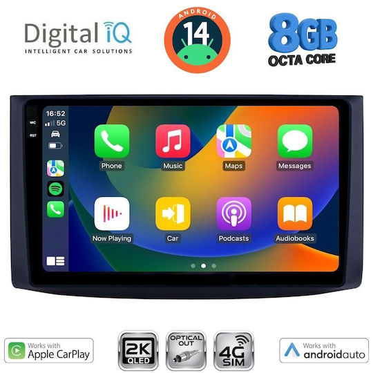 Digital IQ Car Audio System for Chevrolet Aveo 2006-2010 (Bluetooth/USB/WiFi/GPS/Apple-Carplay/Android-Auto) with Touch Screen 9"