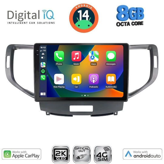 Digital IQ Ηχοσύστημα Αυτοκινήτου για Honda Accord 2008-2013 (Bluetooth/USB/WiFi/GPS/Apple-Carplay/Android-Auto) με Οθόνη Αφής 9"