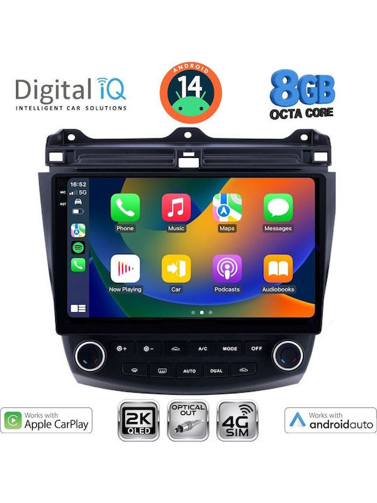 Digital IQ Car Audio System for Honda Accord 2003-2007 (Bluetooth/USB/WiFi/GPS/Apple-Carplay/Android-Auto) with Touch Screen 10"