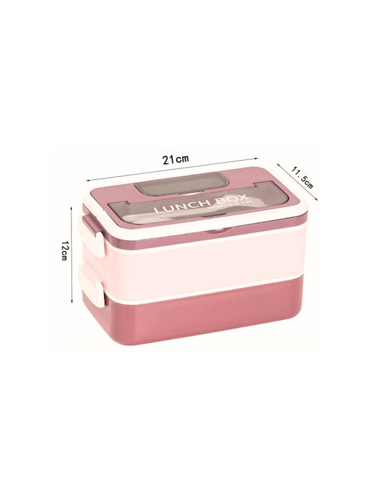 Uncle George Microwave Plastic Lunch Box Pink 1600ml