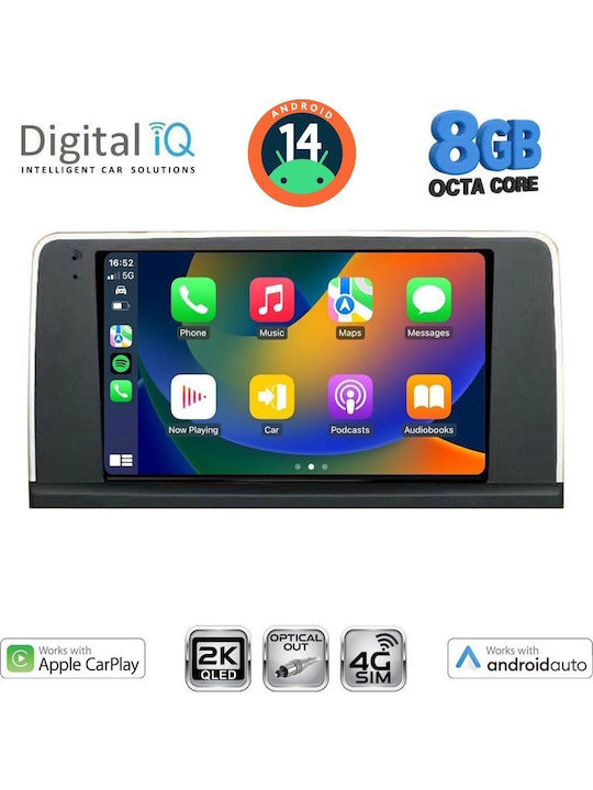 Digital IQ Car Audio System for BMW Series 3 2012-2018 (Bluetooth/USB/WiFi/GPS/Apple-Carplay/Android-Auto) with Touch Screen 9"
