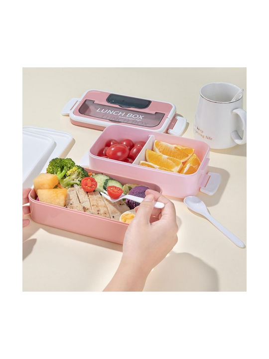 Uncle George Microwave Plastic Lunch Box Pink 1600ml