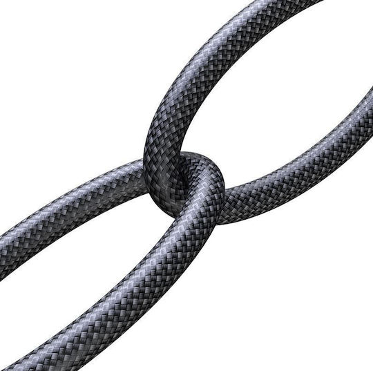 Recci Cablu USB 2.0 Braided USB-C Masculin - USB-C 100W PD Negru 2m RS12CC